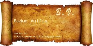 Budur Vulfia névjegykártya